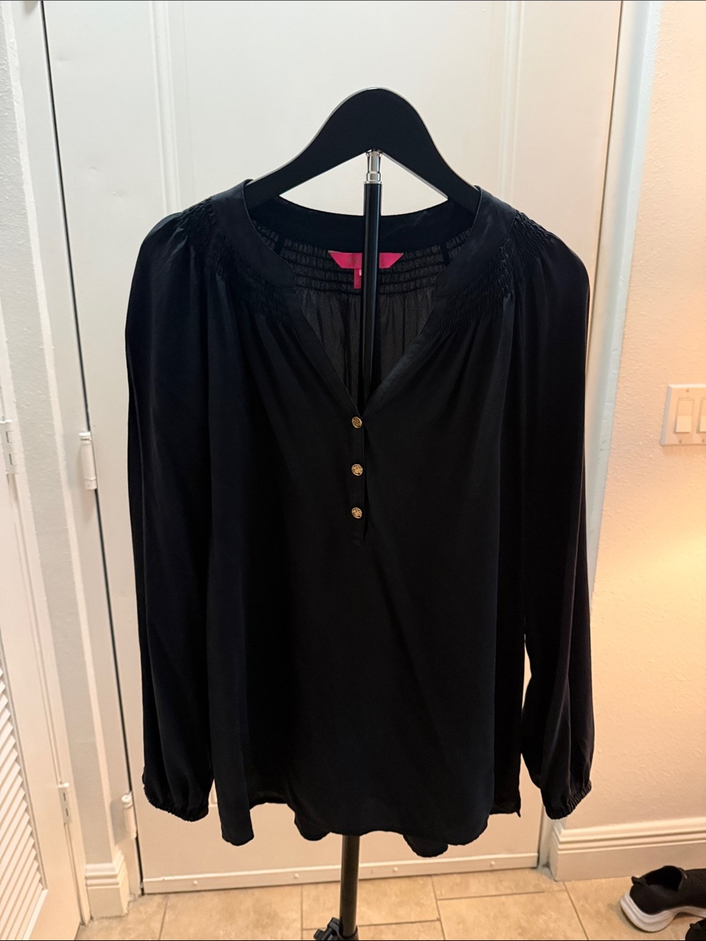 Lily Pulitzer Elsa black silk